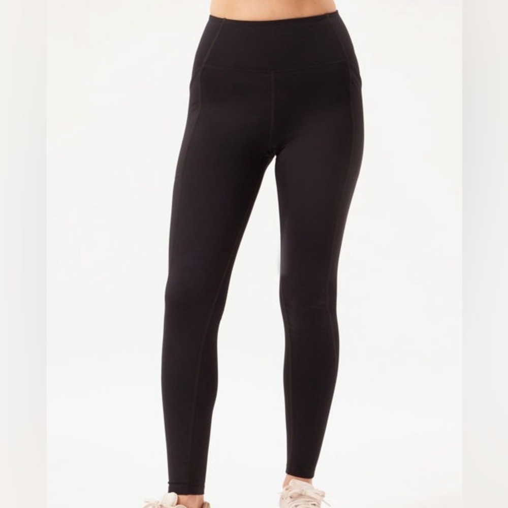 Girlfriend Collective Black Compressive Pocket High Rise Full Length Leggings